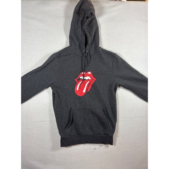 Rolling Stones Gray Hoodie Sweatshirt With Tongue Logo XS - Picture 1 of 10
